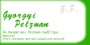 gyorgyi pelzman business card